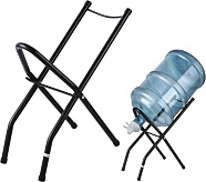 Подставка для бутыли А1 с краником, черная, металл 1*12